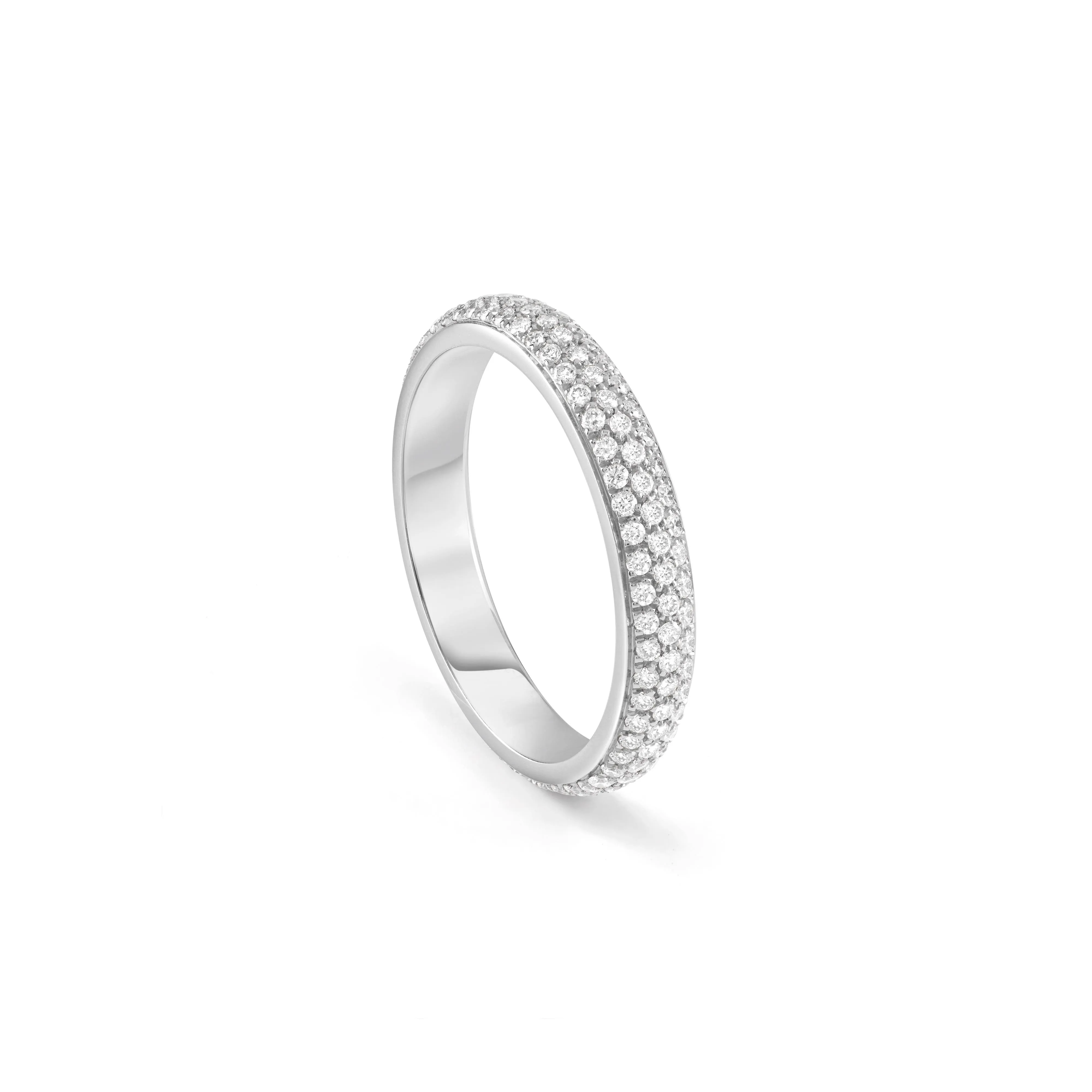 Anillo de oro blanco y diamantes