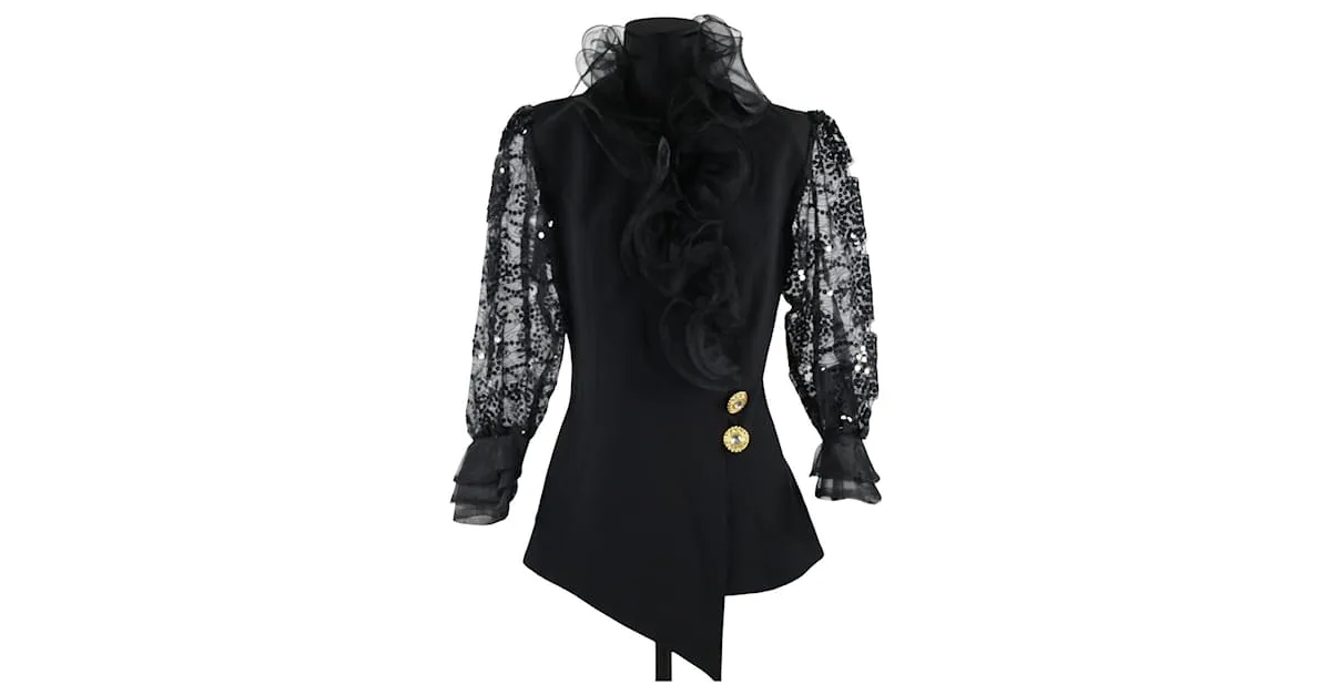Chaqueta Pierre Balmain 36 Negro 