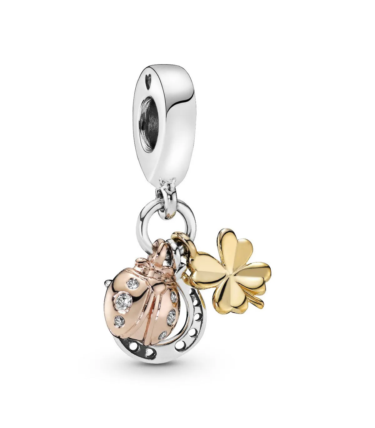 Charm colgante Pandora Herradura, Trébol y Mariquita Tricolor - 798717C01