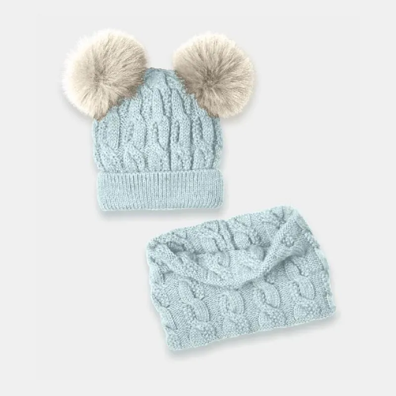 Conjunto Gorro + Buff MAC ILUSIÓN 2 Pompones