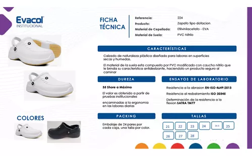 Evacol Zapato Clog Profesional Cocina Medicina Hombre 89033