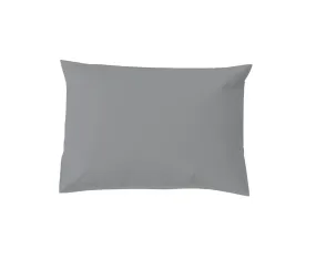 Funda Almohada Lisa Satén Plomo Cama 90