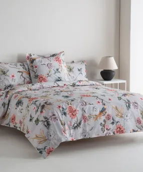 Funda Nórdica Reversible Percal 200h Cama 135 - Flores Japonesas