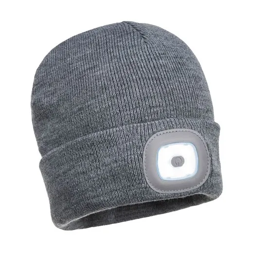 Gorro Beanie con luz LED recargable