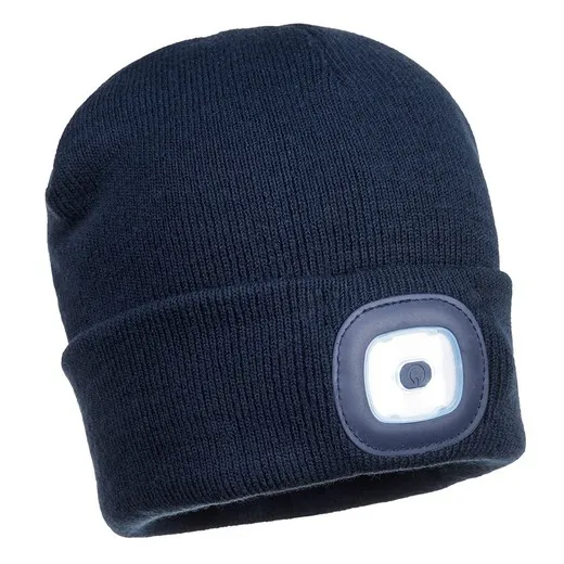 Gorro Beanie con luz LED recargable