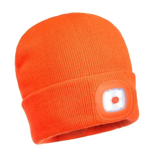 Gorro Beanie con luz LED recargable