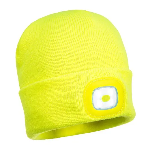 Gorro Beanie con luz LED recargable