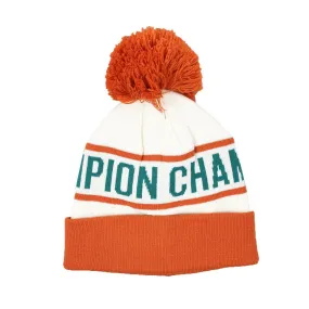 Gorro Champion With Cuff And Pom Naranja Blanco