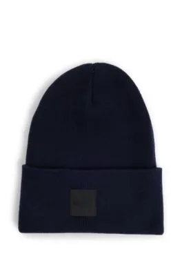 Gorro de punto en algodón con etiqueta con logo