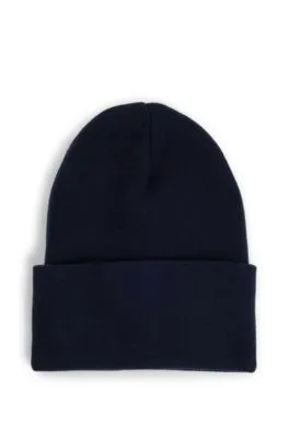 Gorro de punto en algodón con etiqueta con logo