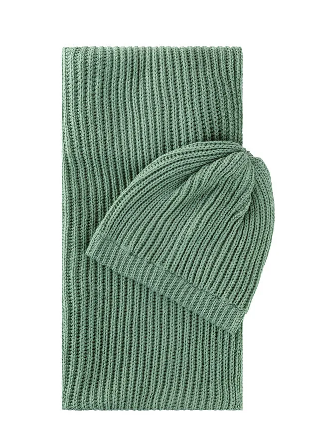 Pañuelo y gorro (2 unidades) Verde pino