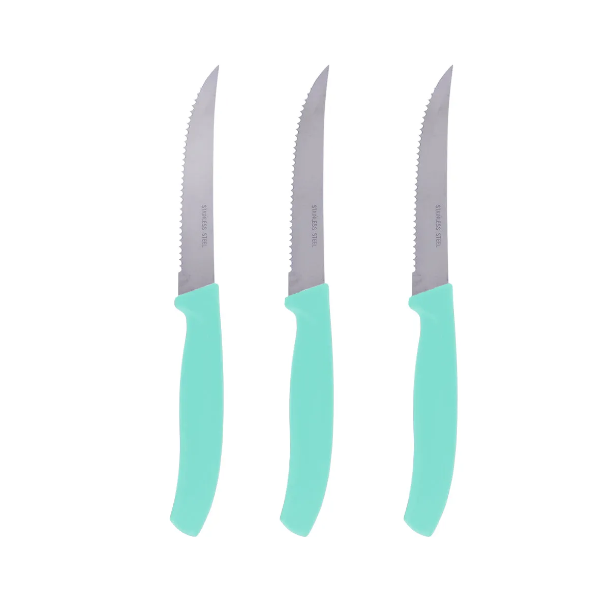 Set de Cuchillos para Cocina, color Aqua, 3 pzas