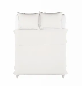 Sábana Encimera Lisa Percal 200h Blanca Cama 90